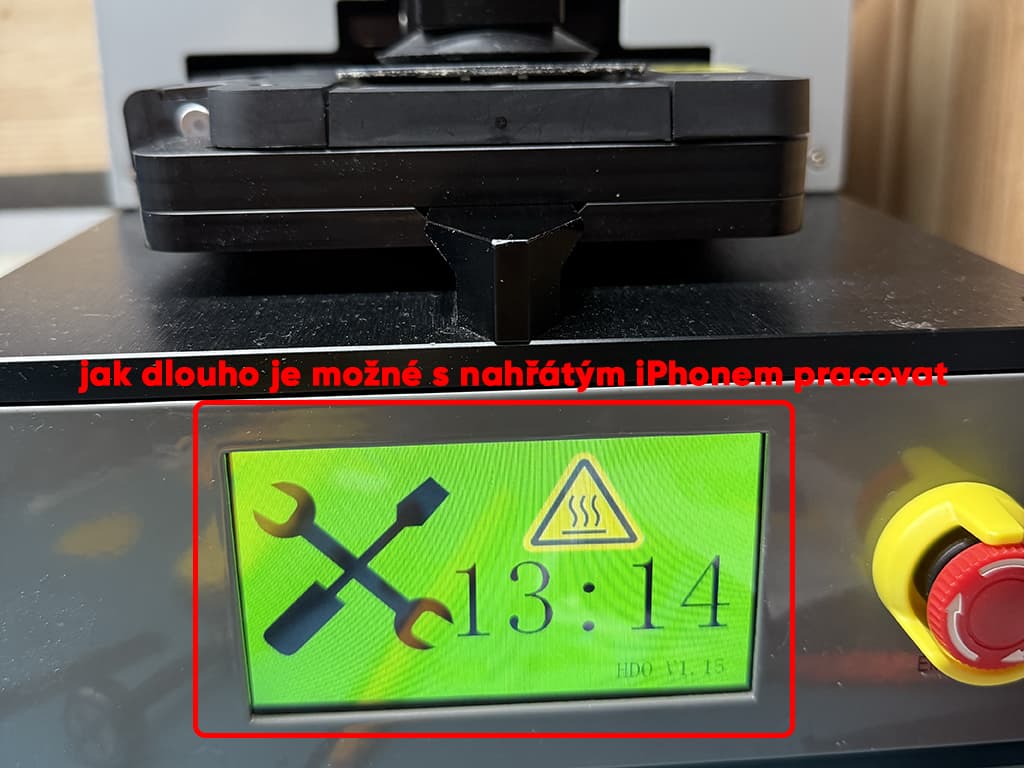 otevárač iPhonů, indikace jak dlouho je možné iPhone opravovat
